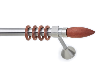 Anartisi Κουρτινόξυλο Φ25 Inox EVO WOOD Κερασί